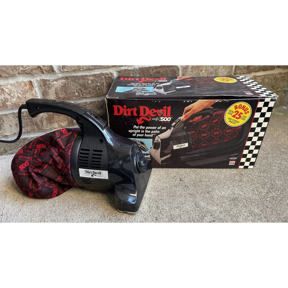 EUC Vintage Dirt Devil 500 WC Handheld Corded Vacuum Handvac + Attachments
